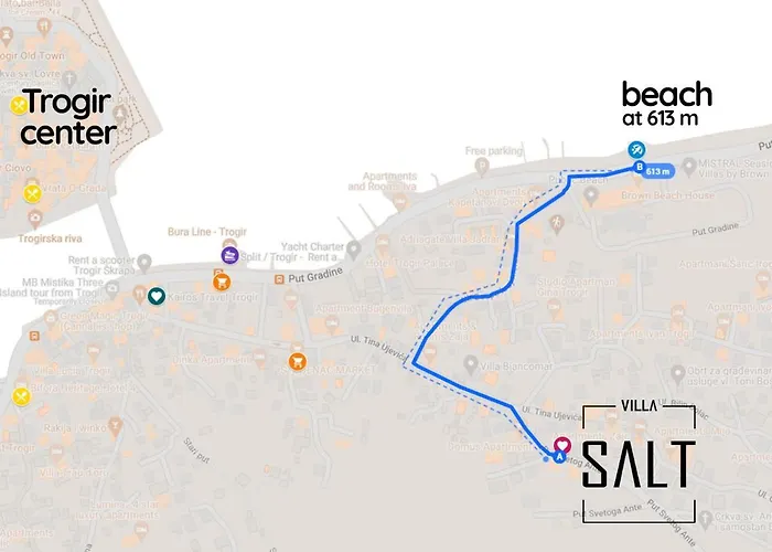 Salt - 10 People, Heated Pool, Trogir, Near & Split Airport Villa Traù